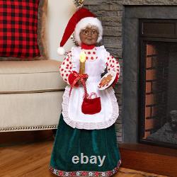 Holiday Time 28 African American Animated Musical Santa Claus And Mrs Claus Set