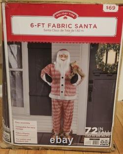Holiday Time Christmas Decor Santa Claus In Pajamas 6 Ft Indoor Outdoor Rare