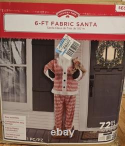 Holiday Time Christmas Decor Santa Claus In Pajamas 6 Ft Indoor Outdoor Rare