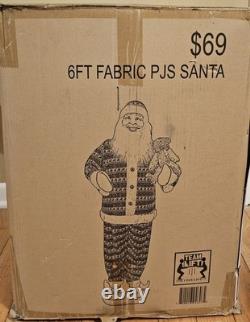 Holiday Time Christmas Decor Santa Claus In Pajamas 6 Ft Indoor Outdoor Rare
