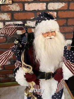 Home For The Holiday USA Santa Claus American 20'' Christmas Decoration Figure
