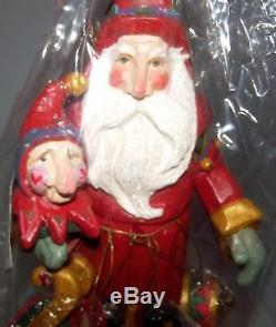 House of Hatten 1992 Santa Claus with Jester & Toys NEW NWT Denise Calla Sealed
