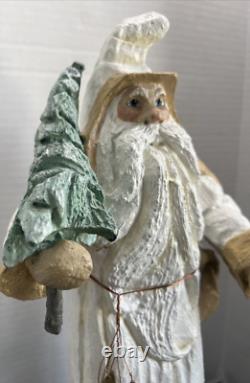 House of Hatten Christmas Santa PEACE D Calla FOLK ART FIGURINE Rare Vintage 18