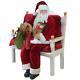 Huge 6 Foot Life-size Decorative Plush Christmas Santa Claus Figure With Present