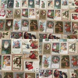 Huge Estate Lot of 30 SANTA CLAUS Antique Christmas Postcards-Vintage Santa
