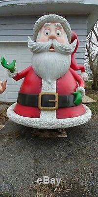Huge Santa Claus & Elf Cristmas store display