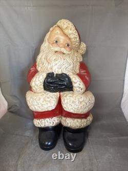 Huge Santa Clause Ceramic Figure Statue 19 Christmas Decoration Vintage
