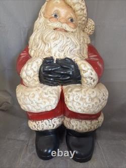 Huge Santa Clause Ceramic Figure Statue 19 Christmas Decoration Vintage