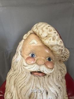 Huge Santa Clause Ceramic Figure Statue 19 Christmas Decoration Vintage