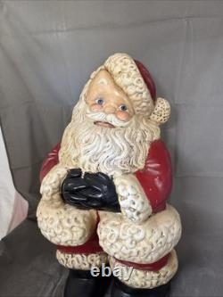 Huge Santa Clause Ceramic Figure Statue 19 Christmas Decoration Vintage