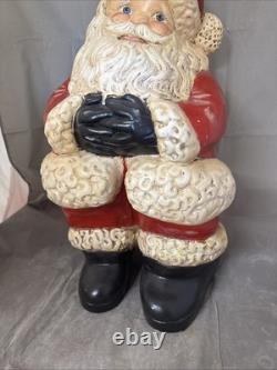 Huge Santa Clause Ceramic Figure Statue 19 Christmas Decoration Vintage