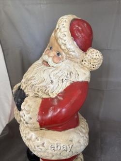 Huge Santa Clause Ceramic Figure Statue 19 Christmas Decoration Vintage