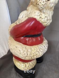 Huge Santa Clause Ceramic Figure Statue 19 Christmas Decoration Vintage