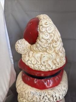 Huge Santa Clause Ceramic Figure Statue 19 Christmas Decoration Vintage