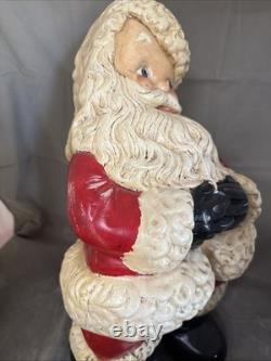 Huge Santa Clause Ceramic Figure Statue 19 Christmas Decoration Vintage