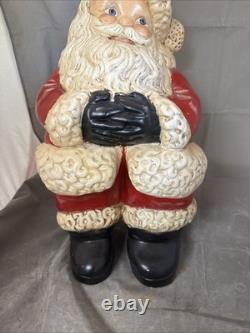 Huge Santa Clause Ceramic Figure Statue 19 Christmas Decoration Vintage