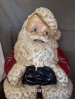 Huge Santa Clause Ceramic Figure Statue 19 Christmas Decoration Vintage
