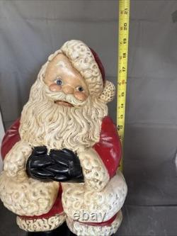 Huge Santa Clause Ceramic Figure Statue 19 Christmas Decoration Vintage