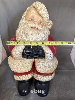 Huge Santa Clause Ceramic Figure Statue 19 Christmas Decoration Vintage