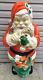 Huge Vintage Santa Claus Blow Mold Poloron 46 Tall Light Works