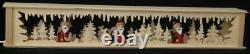Illuminated Schwibbogen with 3 Santa Claus Figures B x H= 72x10cm NEW