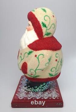 Ino Schaller Germany for Lord & Taylor 2003 Papier Mache Santa 10.5 Figure