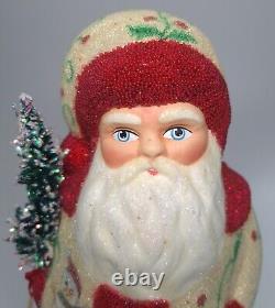 Ino Schaller Germany for Lord & Taylor 2003 Papier Mache Santa 10.5 Figure