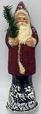 Ino Schaller Santa Claus Beaded Papier Mache Figure Belsnickel Christmas