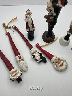 Jim Shore Pencil Skinny Santa Clause Old Folk Style Figurines/ornaments