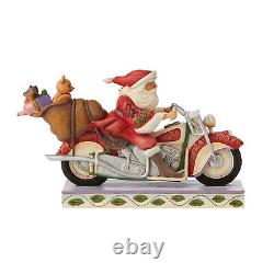 Jim Shore Santa Riding Motorcycle Resin Claus Motorbike Christmas 6008883