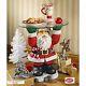Jolly Christmas Old Santa Claus 22 Sculptural Glass-topped Holiday Table