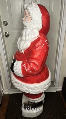 Jolly Giant Santa 1960's Irwin Plastics EXTREMELY RARE Blow Mold Santa 54 inch