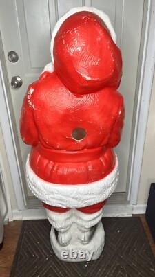 Jolly Giant Santa 1960's Irwin Plastics EXTREMELY RARE Blow Mold Santa 54 inch