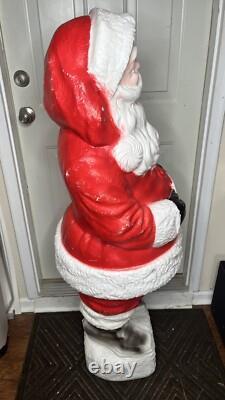 Jolly Giant Santa 1960's Irwin Plastics EXTREMELY RARE Blow Mold Santa 54 inch