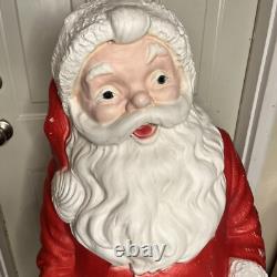 Jolly Giant Santa 1960's Irwin Plastics EXTREMELY RARE Blow Mold Santa 54 inch