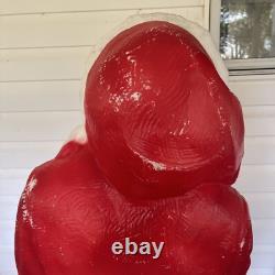 Jolly Giant Santa 1960's Irwin Plastics EXTREMELY RARE Blow Mold Santa 54 inch