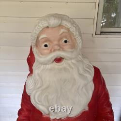 Jolly Giant Santa 1960's Irwin Plastics EXTREMELY RARE Blow Mold Santa 54 inch