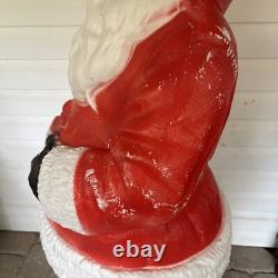 Jolly Giant Santa 1960's Irwin Plastics EXTREMELY RARE Blow Mold Santa 54 inch