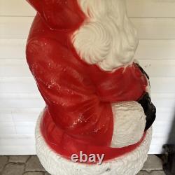 Jolly Giant Santa 1960's Irwin Plastics EXTREMELY RARE Blow Mold Santa 54 inch