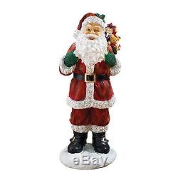 Jolly Ol St. Nicholas Santa Claus Christmas North Pole Bag of Gifts Sculpture