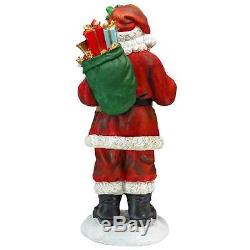 Jolly Ol St. Nicholas Santa Claus Christmas North Pole Bag of Gifts Sculpture