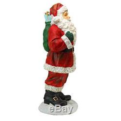 Jolly Ol St. Nicholas Santa Claus Christmas North Pole Bag of Gifts Sculpture