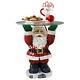 Jolly Ol St. Nicholas Santa Claus Christmas North Pole Glass Top Holiday Table