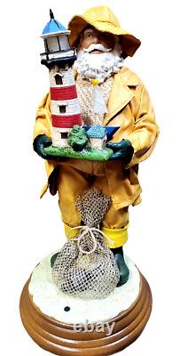 KURT ADLER Fabriche Santa Claus Lighthouse Keeper Yellow Storm Outfit Sea Sound