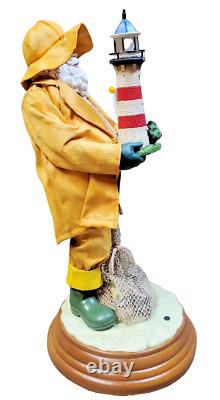 KURT ADLER Fabriche Santa Claus Lighthouse Keeper Yellow Storm Outfit Sea Sound