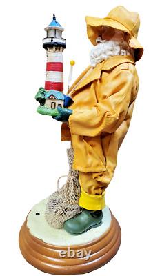 KURT ADLER Fabriche Santa Claus Lighthouse Keeper Yellow Storm Outfit Sea Sound