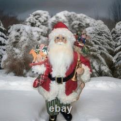 Karen Didion Originals Vintage Evergreen Santa CC16-109 Original Box 18 Tall