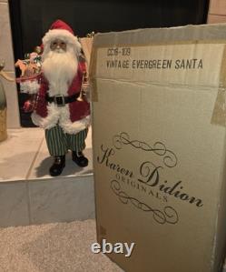 Karen Didion Originals Vintage Evergreen Santa CC16-109 Original Box 18 Tall