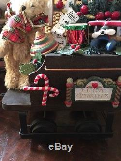 Karen Didion Santa Claus 3 Piece Train CRAKEWOOD COLLECTION