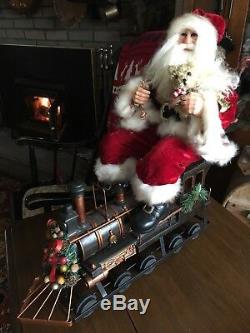 Karen Didion Santa Claus 3 Piece Train Crakewood Collection